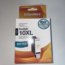 Kodak 10B & 10XL High Yield Black Ink  New/Sealed Remfrd by OfficeMax picture