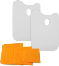2 Pcs 14.5 X 10 Inch Plastic Body Filler Mixing Board with 3 Pcs Reusable Body F picture
