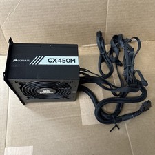 Corsair CX450M RPS0027 450W Power Supply With Power Cable + Cords - Works Great picture