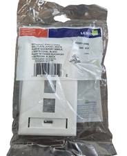 LOT 17 Leviton 42080-3WS QuickPort 3-Port Keystone Wall Plate Single Gang White picture