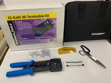 Platinum Tools 90151 EZ RJ45 Kit w/HD Crimp Tool, Stripper, Scissors, EZs & Case picture