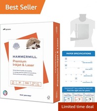 Sustainable 24 Lb Ink and Laser Printer Paper - 500 Sheets, White, 97 Brightness picture