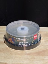 Memorex LightScribe DVD+R 20‑Pack – 4.7GB / 120min / 16X – Brand New Sealed Disc picture