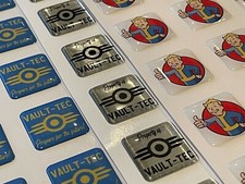Custom FALLOUT Vault Tec Boy PipBoy Computer Case Badge DOMED Sticker Retro 1x1 picture