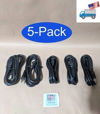 5-Pack: NEW Heavy Duty 3-Prong Thick UL 14-AWG Desktop PC AC Power Cord picture