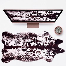 Large Cow Print Desk Mat Western Desk 31.5