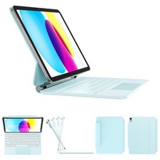 RAYMCRAFT for iPad A16 11th/10th Gen Case Keyboard, Magnetic Floating Stand picture