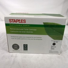 Staples- Black Toner Cartridge HP 55A CE255A2PK-NEW picture