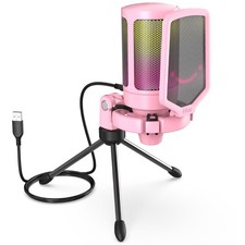 FIFINE RGB USB Gaming Microphone Podcast Streaming PC PS5 Mac Cardioid Mic picture
