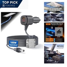 105W Starlink Mini Car Adapter with Digital Display 12V-24V DC Power Cable fo... picture