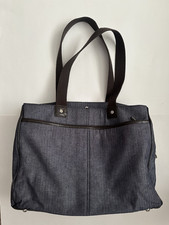 Thirty One Denim Laptop/Tote Bag  3 Main Dividers Front & Back Pockets 18 x 13 picture