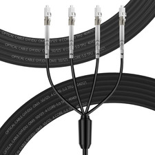 OM3 4 Strand Multimode Fiber Cable, 50M/164Ft, LC to LC, 10GB/40GB, Direct Buria picture