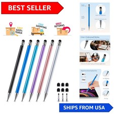 6-Pack Touchscreen Stylus Pens with Bright Colors - Ideal for Artists & Gamers picture