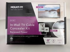 Mount-It MI-7284 In-Wall TV Cable Concealer with Recessed Power 2-Piece Kit picture