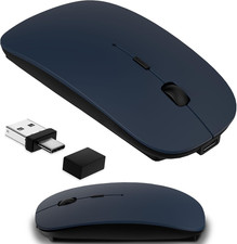 Wireless Mouse for MacBook & iPad, Bluetooth 5.2/3.0 & 2.4G USB-C/USB-A, Recharg picture