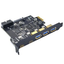 USB 3.2 GEN1 PCI-Express Expansion Card 5 Ports 2*Type-C 3*USB-A 19 Pin 5Gbps picture