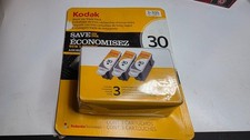 Kodak 30 Black Ink Cartridge Triple Pack Genuine OEM 3 Pack ESP HERO Printer Ink picture