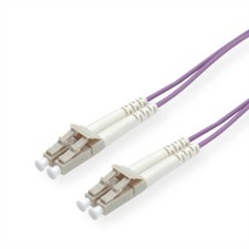 OM4 LC 100g Violet Duplex Multimode Fiber Cable 50/125 Purple 30M 100FT Network picture