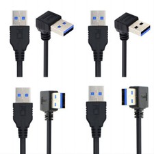 Jimier USB 3.0 Cable USB 3.0 Type A 90 Degree Angled Extension Data Cable 40cm picture
