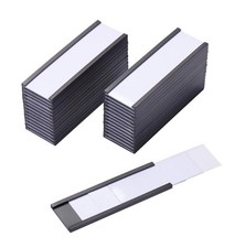 30 in Pack 3x1 Inch Magnetic Label Holders for Metal Shelf Racks Whiteboard New picture