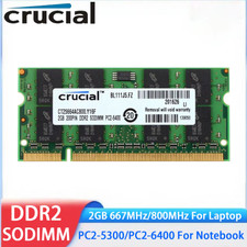 Crucial DDR2 RAM 2GB 4GB 667 800MHz 200Pin Laptop SODIMM PC2-5300 PC2-6400 Kit picture