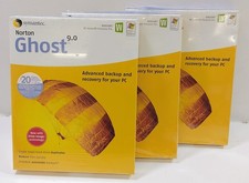 Lot Of 3 Norton Ghost 9.0 PC CD Hard Drive Data Files Backup Recover Brand New picture