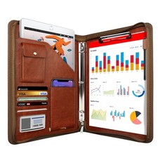 Zippered Portfolio Organizer 3 Ring Binder Brown BNA403 WRIYES picture