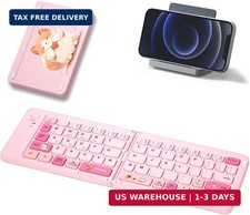 Foldable Compact Keyboard, Portable Bluetooth Keyboard with, Pocket-Sized Wirele picture
