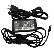 Genuine HP USB-C Type C 65W Slim Travel Laptop AC Adapter Charger Power Supply picture