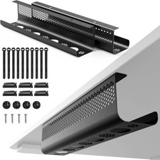 Cable Management under Desk 26PCS - Cable Management Tray Kit Ventilated Hexagon picture