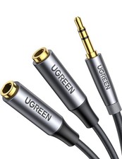 UGREEN Headphone Splitter 3.5mm Aux 2 Female to 1 Male Audio Y black  picture