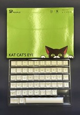 New Kat Cat's Eye Keycap Set Alphas Lights White for Mechanical Keyboard picture