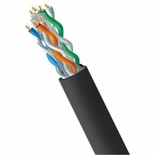 4XEM Cat 6A 1000ft 305 m Riser Bulk cable Black 4XCAT6A1000RBK picture