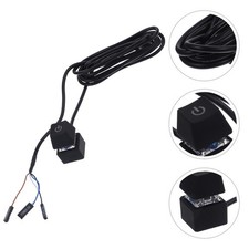 1 Pc Power Control Adapter Cable Black ABS Rubber with LED Light for Home Use picture