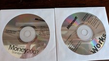 Microsoft Works Suite - Money 2003, Word, Money, Encarta, 2 CD's w tracking ID picture