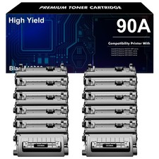 10PK CE390A 90A Toner Cartridge for HP LaserJet M4555f M4555fskm M4555h M602n picture