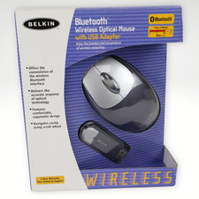 Belkin Bluetooth Wireless Optical Mouse USB Adapter F8T041-B Open Box picture