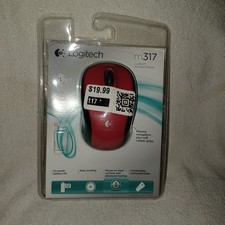Logitech M317 Easy Scrolling Wireless Mouse Comfortable Contoured Red Black(BX3) picture
