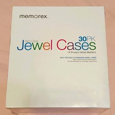Memorex Slim Clear Jewel Cases for CD Plastic Slimline Case 30 Pack picture