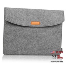 Felt Laptop Sleeve Bag Slim Case with Accessory Pocket 13-14 Inch Light Gray picture