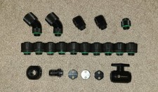 Bitspower G1/4 Black Matte Fittings (prev used with a 3/8 ID, 5/8 OD hose loop) picture