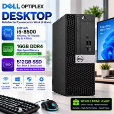 Dell OptiPlex SFF Desktop PC Intel 8th 16GB RAM 512GB SSD Win 11 WIFI W/office picture
