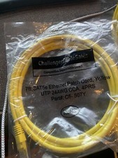 7 Ft, CAT5e Ethernet Patch Cord, Yellow. UTP 24AWG GCA, 4PRS. Part C5 - 507Y picture