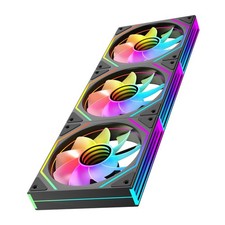 3 PCS Prism4 Ultra 120mm ARGB PC Case Fan Black Reverse Computer CPU Cooler picture