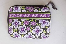 Vera Bradley Plum Petals Tablet Sleeve Case Padded Quilted Cotton Zip NWOT picture