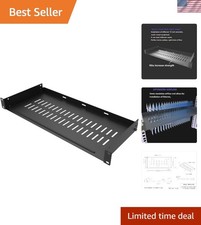 1U Vented Rack Shelf Universal Rack Tray No Lip 8