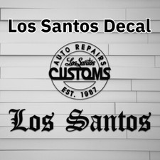 Los Santos Vinyl Decal (Sticker, Car laptop window tumbler water bottle) video g picture