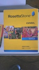 Rosetta Stone Spanish Levels 1-5  Box Set Complete Discs Headset PC From 2012 picture
