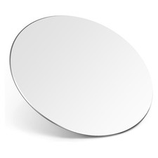 Round Silver Metal Aluminum Thin Hard Computer Mouse Pad 7.87x7.87 Inch picture