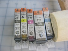genuine Canon ink tanks / cartridges PGI-220BK CLI-221 CMY BK -  picture
